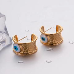 Evil Eye Hoops