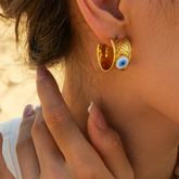 Evil Eye Hoops
