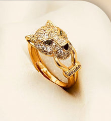 ADJUSTABLE PANTHER GOLD RING