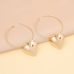 Hanging Heart Earrings