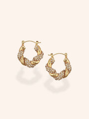 Golden diamonte hoops