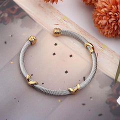 Two Tone Twisted Bangle
