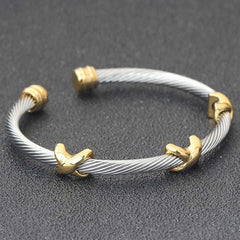 Two Tone Twisted Bangle