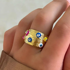 Evil Eye statement Ring