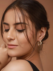 Golden diamonte hoops