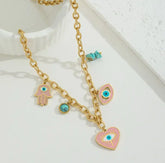 Evil Eye Double Charm Chain