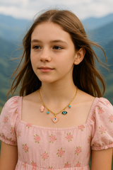 Evil Eye Double Charm Chain