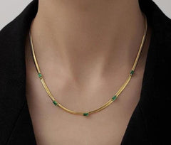 Emerald Stone Chain