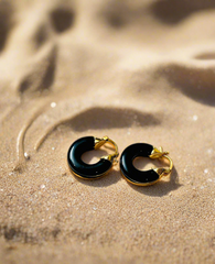 Black classic hoops