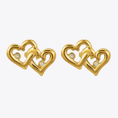 You n me heart studs