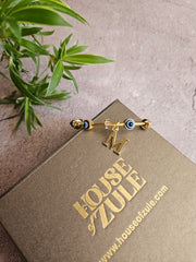 Initial magnetic bracelet gold