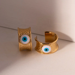 Evil Eye Hoops