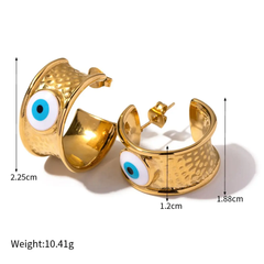 Evil Eye Hoops