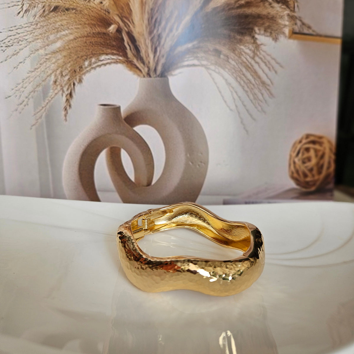 Hammered Wave Bracelet