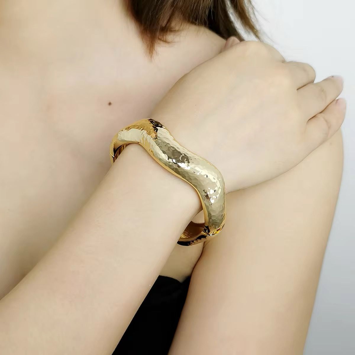 Hammered Wave Bracelet