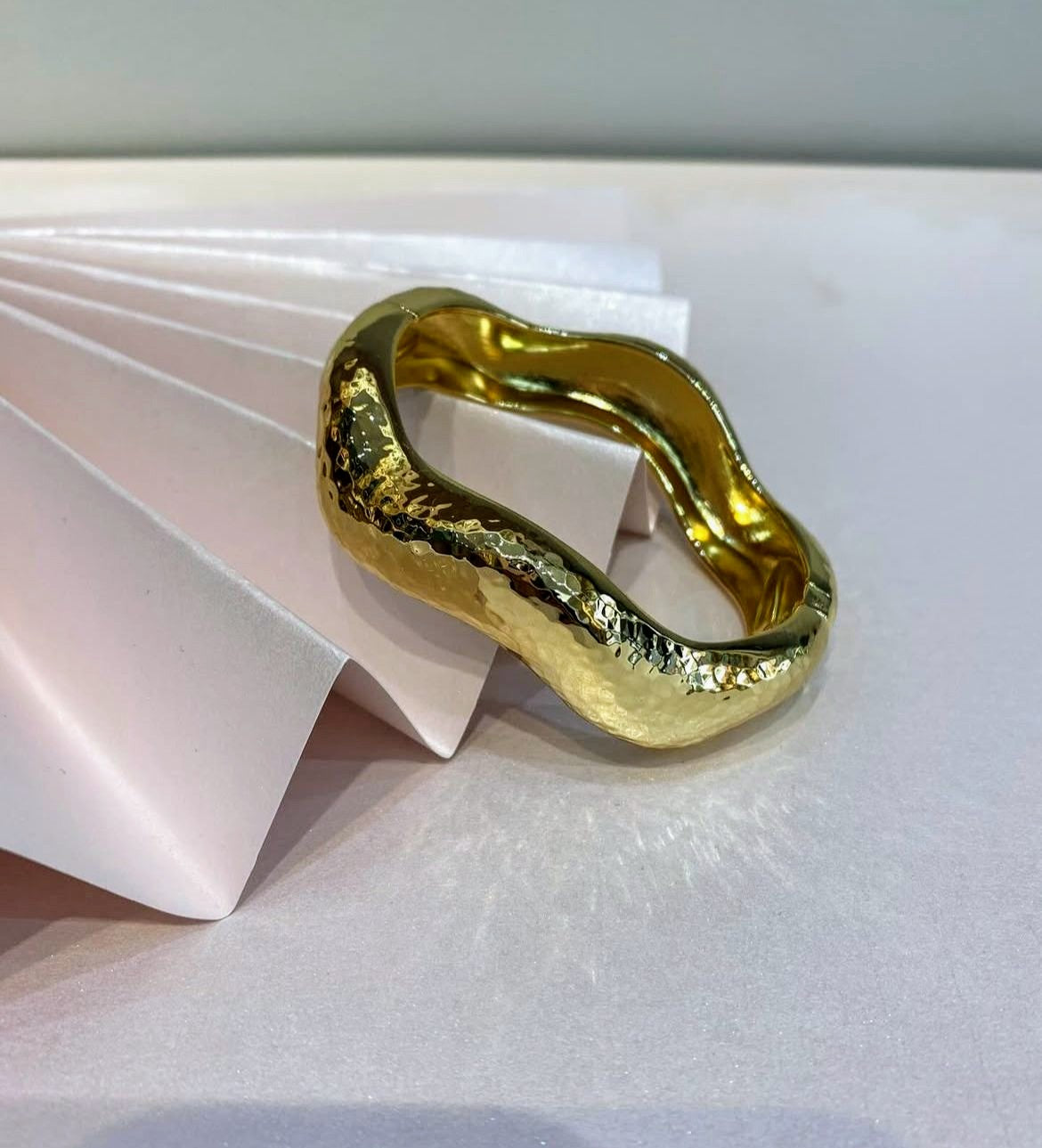 Hammered Wave Bracelet