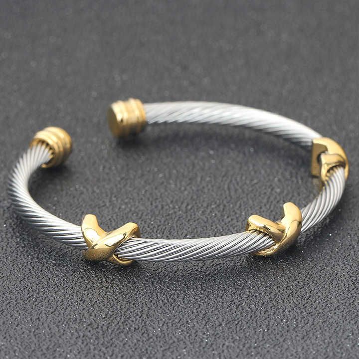 Two Tone Twisted Bangle