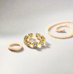 Adjustable Kundan Ring